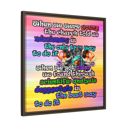 doggystyle - framed canvas art (color blur)