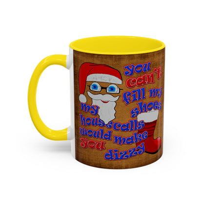 santa's shoes - Accent Mug (brown papyrus)