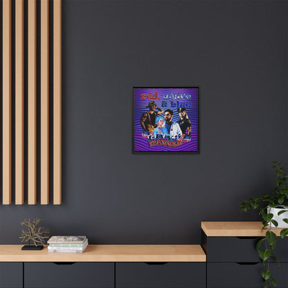 rw&b lives matter - framed canvas art (purple wave)