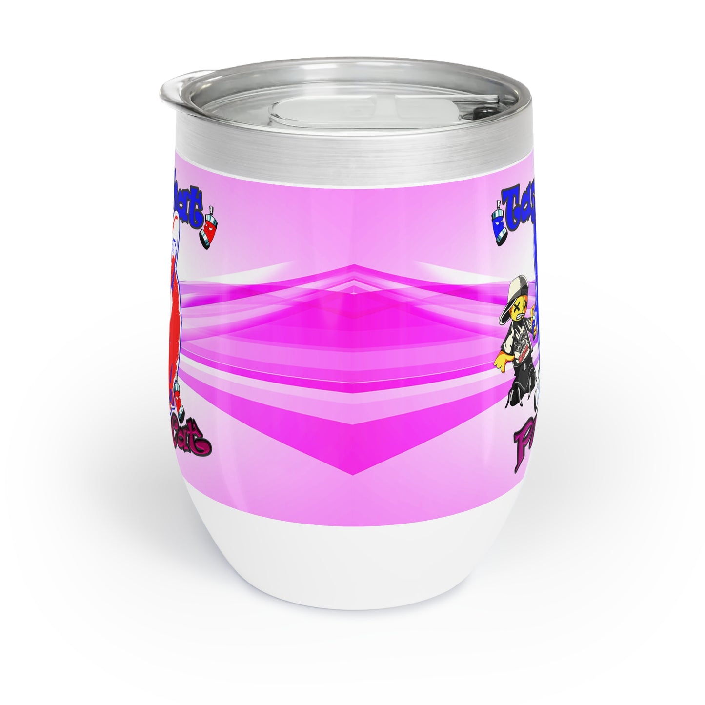 tag that - Chill Wine Tumbler (light blue-pink wave)