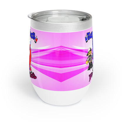 tag that - Chill Wine Tumbler (light blue-pink wave)