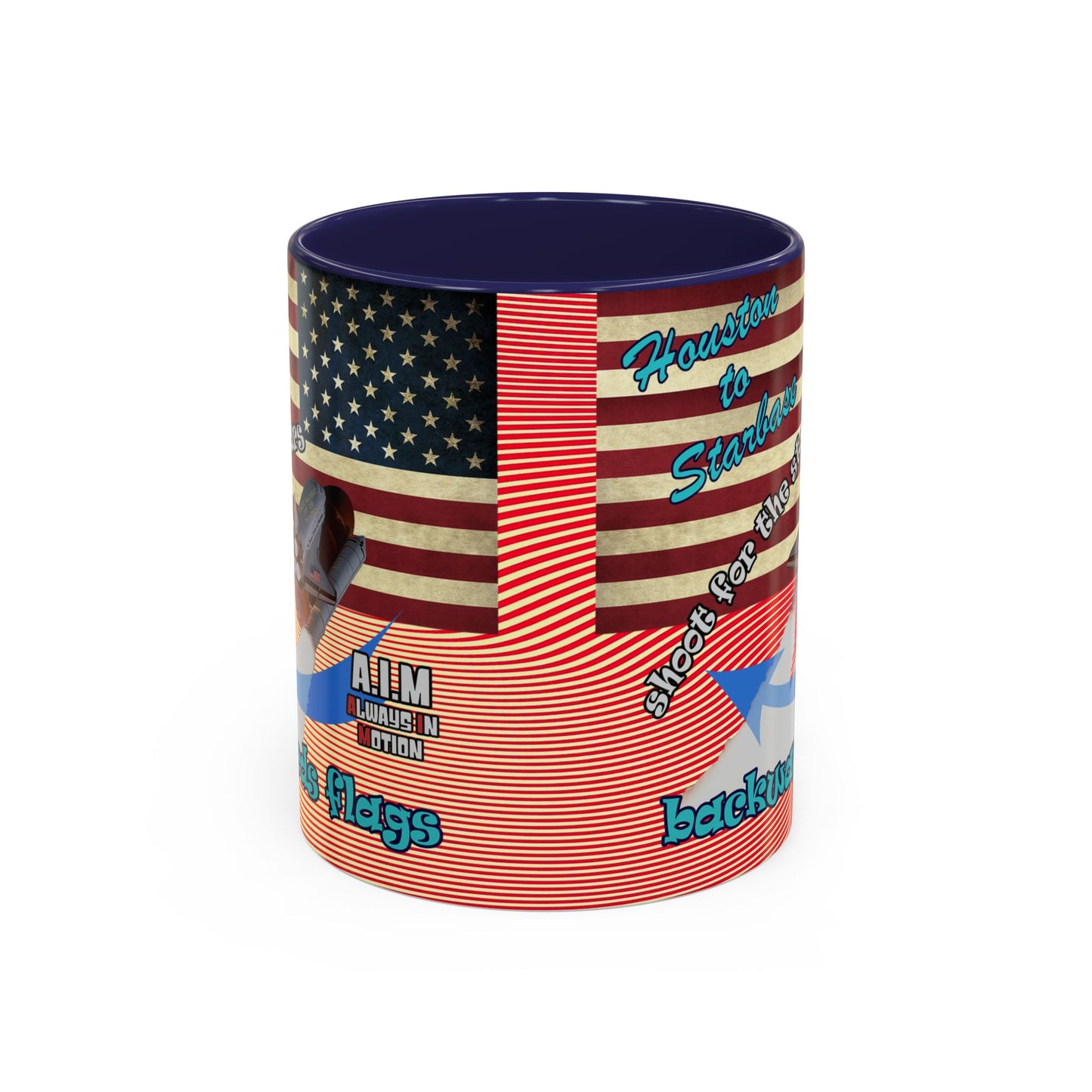 shoot for the stars - Accent Mug (yellow-orange wave)
