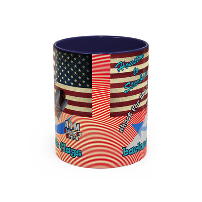 shoot for the stars - Accent Mug (yellow-orange wave)
