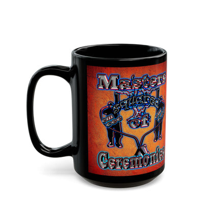 em cee squared - Black Mug (burnt orange)