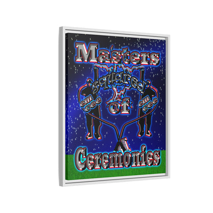 em cee squared - framed canvas art ('snoops' background)