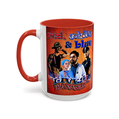 rw&b lives matter - Accent Mug (burnt orange)