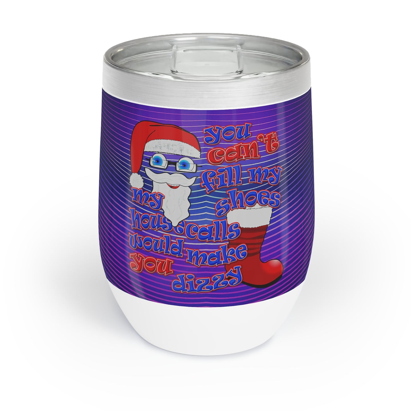 santa's shoes - Chill Wine Tumbler (purple wave)