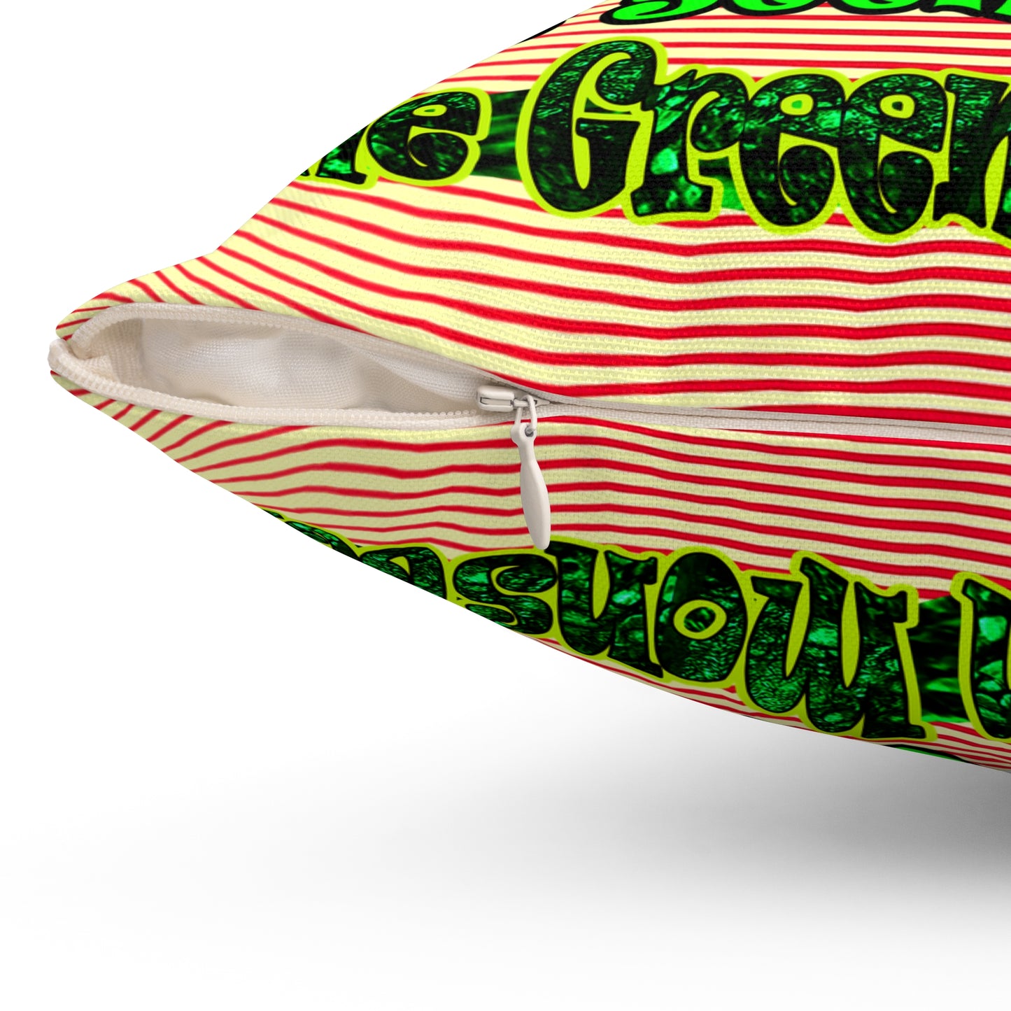 christmas spirits of boston - Spun Polyester Square Pillow - (yellow-orange wave)