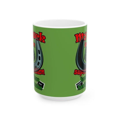 my luck - White Mug (green)