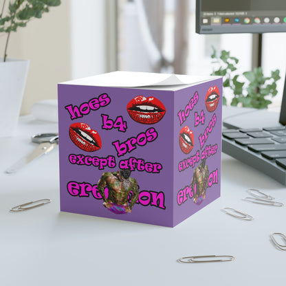 hoes b4 bros - note cube (light purple)