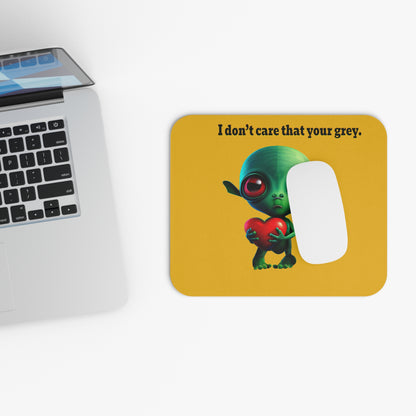 I don't care that your grey - Mouse Pad (Rectangle) (yellow)