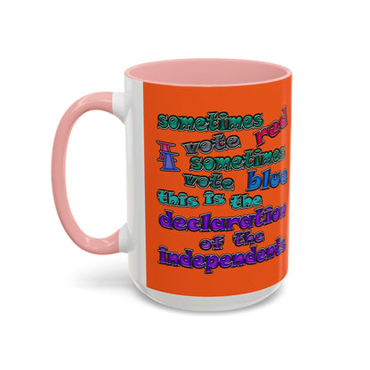 declaration of the independents - Accent Mug (orange)