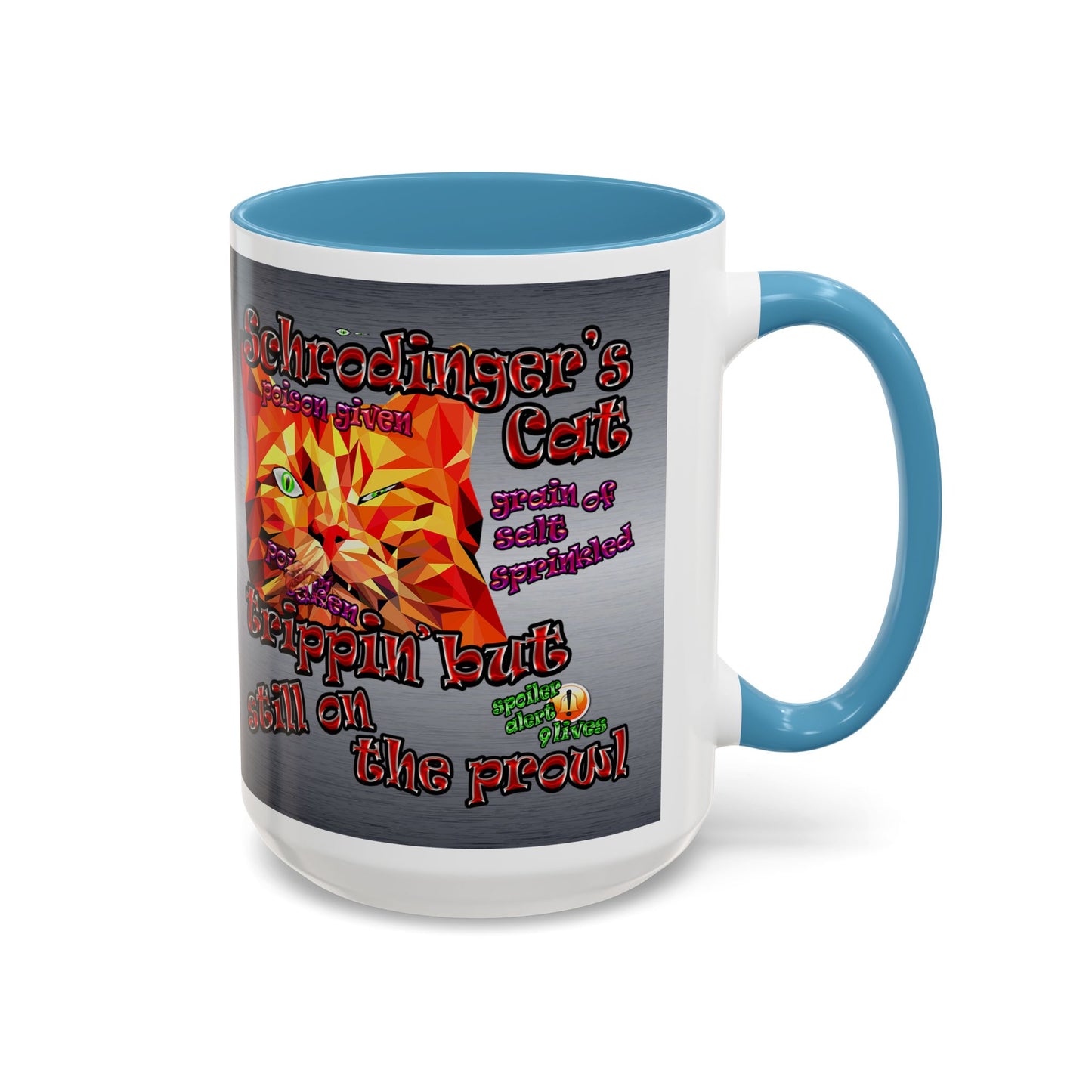schrodinger's cat - Accent Mug (brushed nickel)