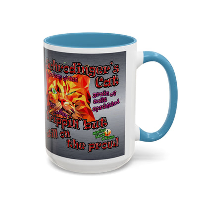 schrodinger's cat - Accent Mug (brushed nickel)