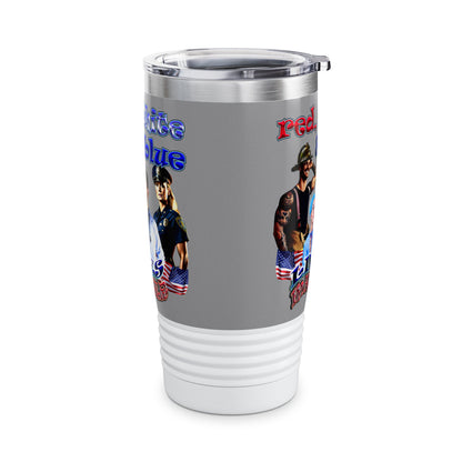 rw&b lives matter - Ringneck Tumbler, 20oz (grey)