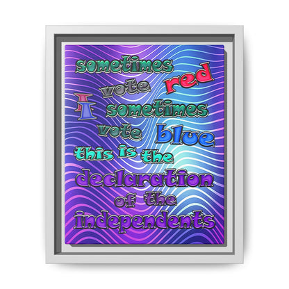 declaration of the independents - framed canvas art (purple wave)