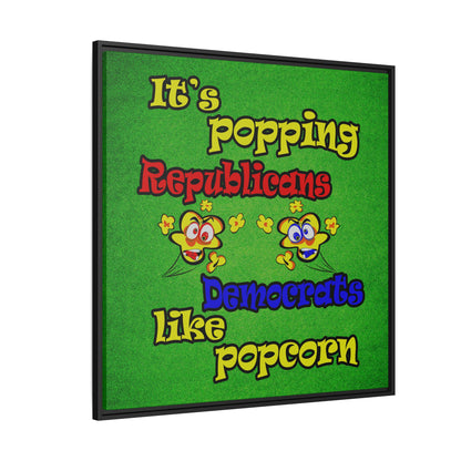 popping like popcorn - framed canvas art (green turf)