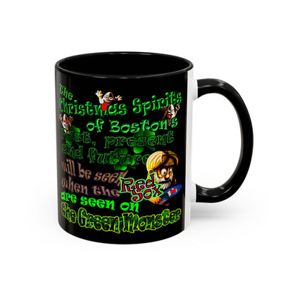 christmas spirits of boston - Accent Mug (black)