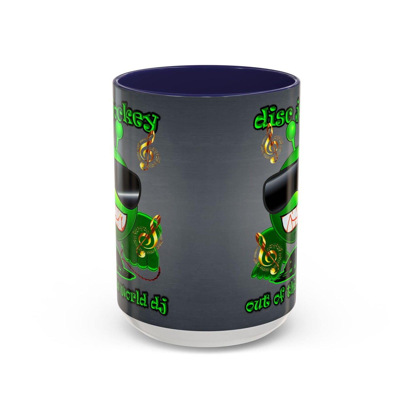 disc jockey - Accent Mug (grey-light grey)