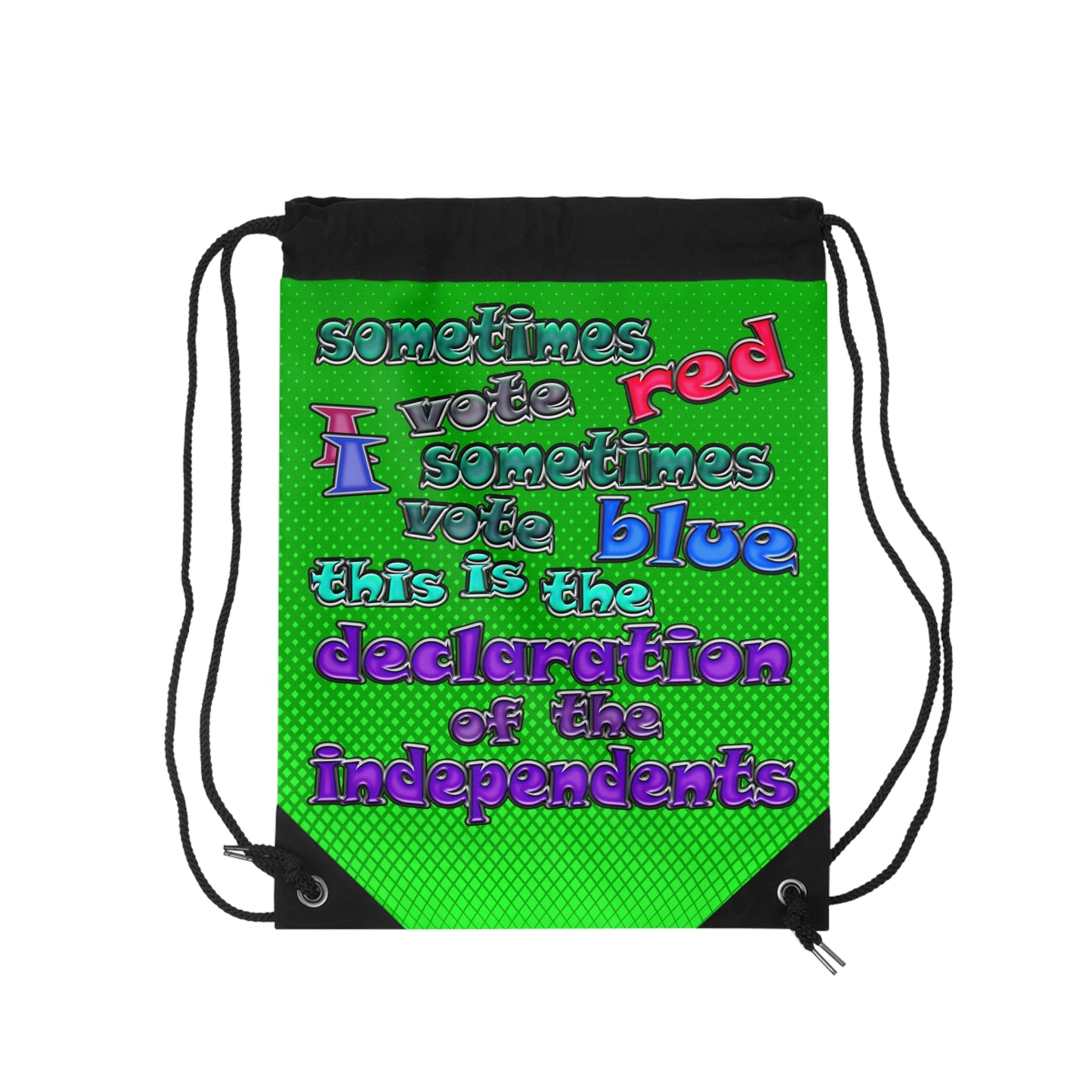 declaration of the independents - Drawstring Bag (logo green)