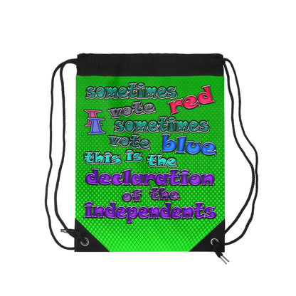 declaration of the independents - Drawstring Bag (logo green)