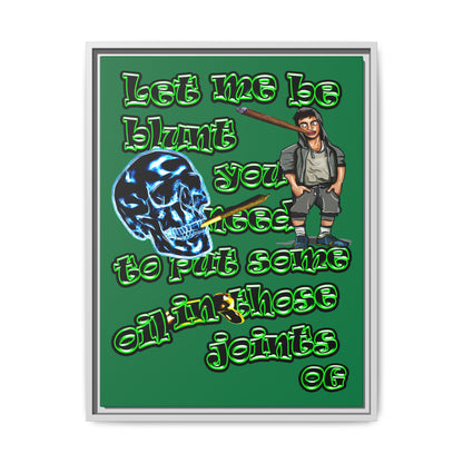 og - framed canvas art (dark green)
