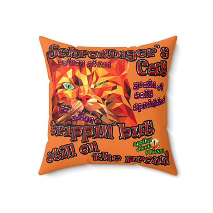schrodinger's cat - Spun Polyester Square Pillow - (crusta)