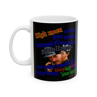 high noon - White Mug (black)