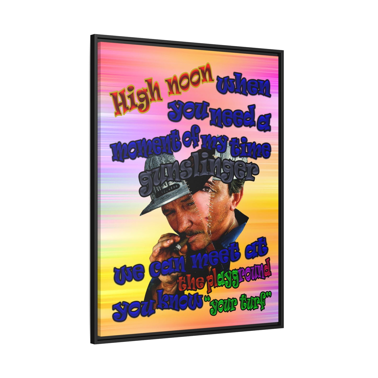 high noon - framed canvas art (color blur)