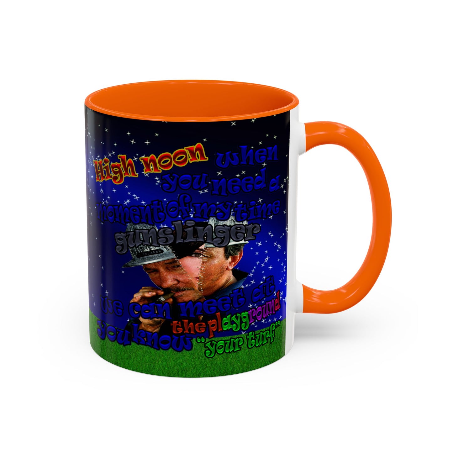 high noon - Accent Mug ('snoops' background)
