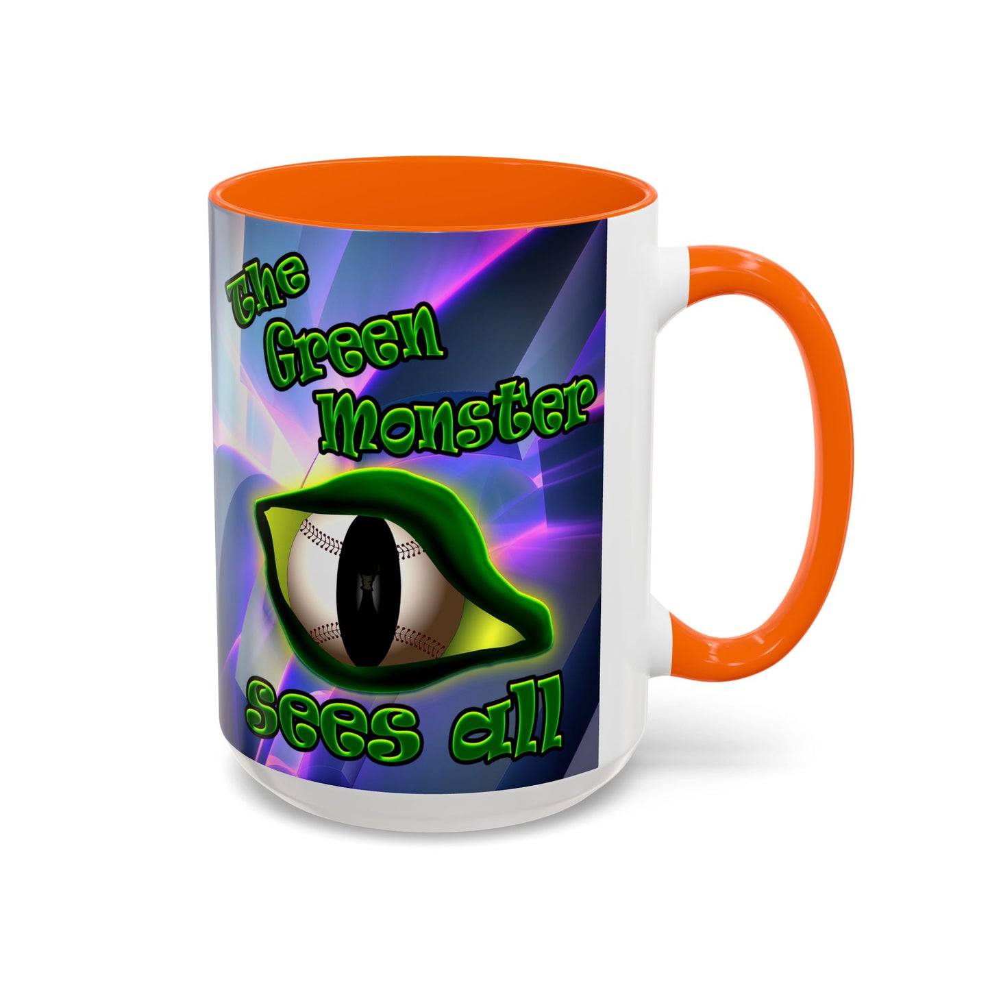 green monster - Accent Mug (grey-pink wave)