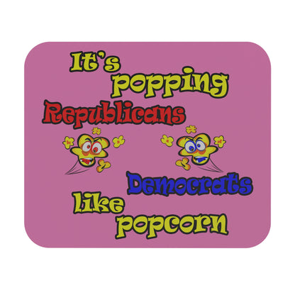 popping like popcorn - Mouse Pad (Rectangle) (light pink)