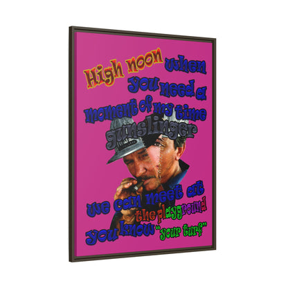 high noon - framed canvas art (pink)