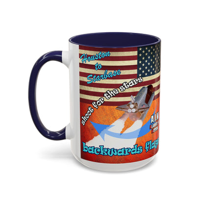 shoot for the stars - Accent Mug (burnt orange)