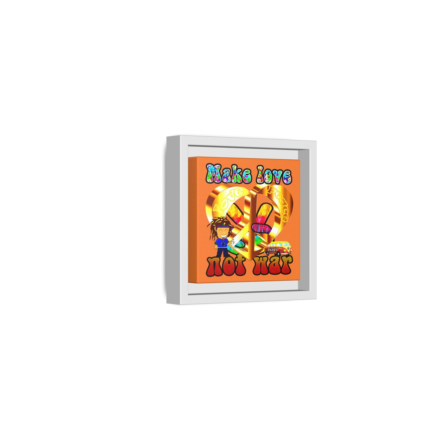 love peace - framed canvas art (crusta)