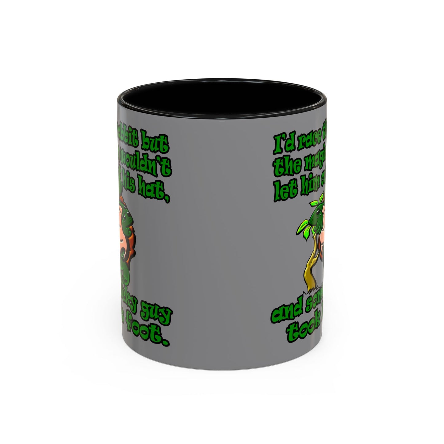 turtle race - Accent Mug (grey)