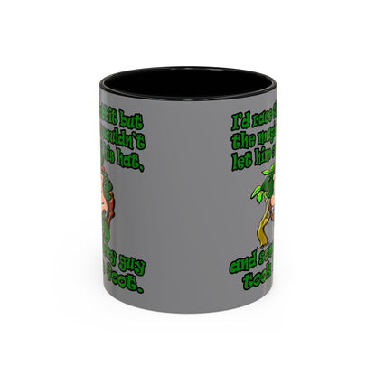 turtle race - Accent Mug (grey)