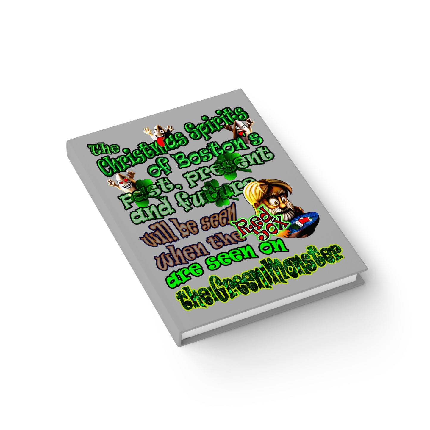christmas spirits of boston - journal-lined (light grey)