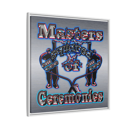 em cee squared - framed canvas art (brushed nickel)