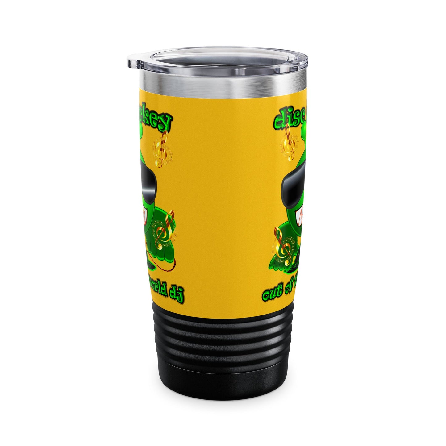 disc jockey - Ringneck Tumbler, 20oz (yellow)