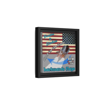 shoot for the stars - framed canvas art (grey)