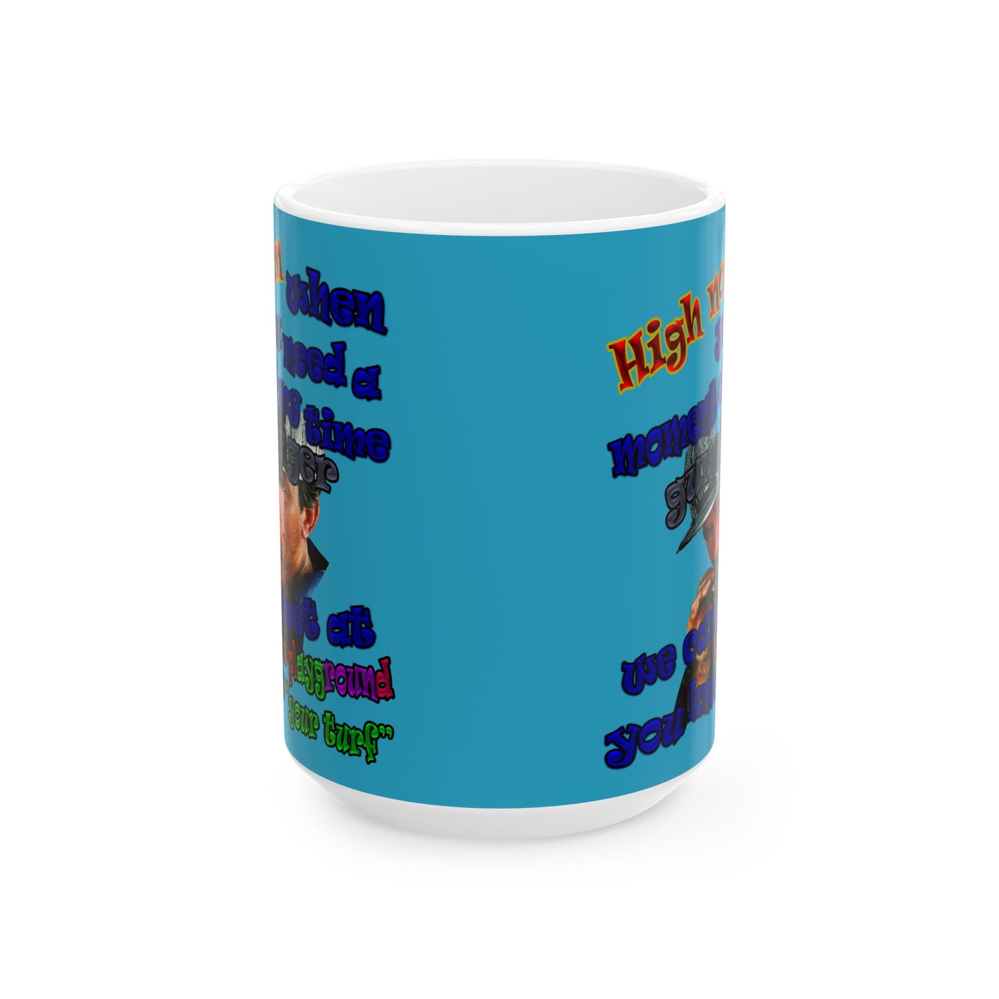 high noon - White Mug (turquoise)