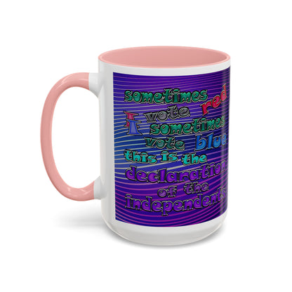 declaration of the independents - Accent Mug (purple wave)