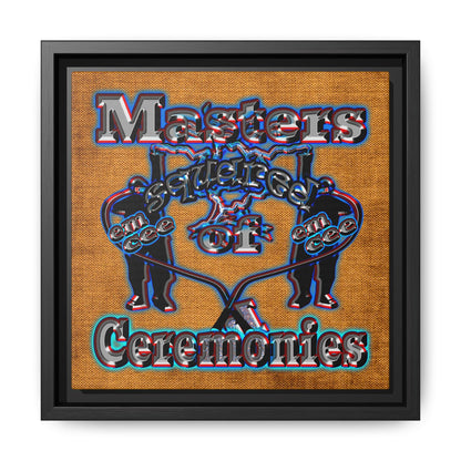 em cee squared - framed canvas art (brown papyrus)