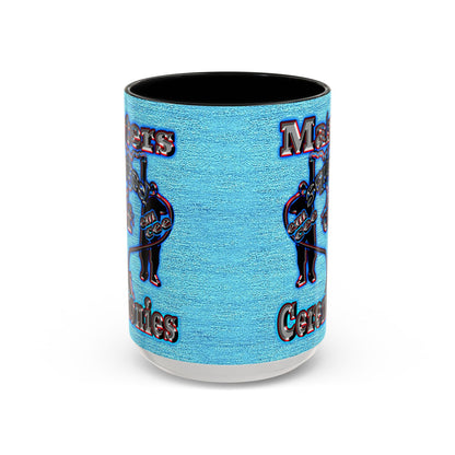 em cee squared - Accent Mug (faded dark blue)