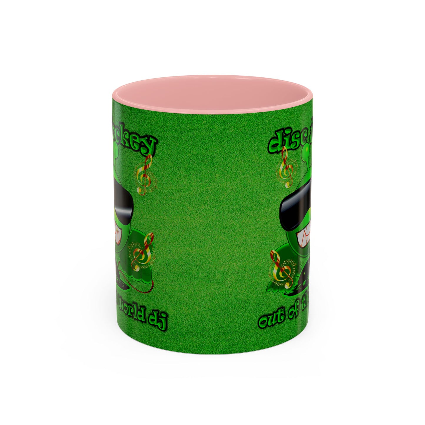 disc jockey - Accent Mug (green turf)