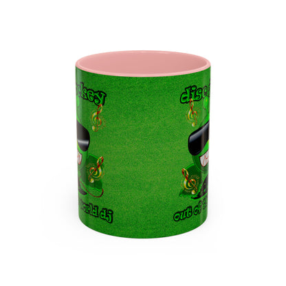 disc jockey - Accent Mug (green turf)
