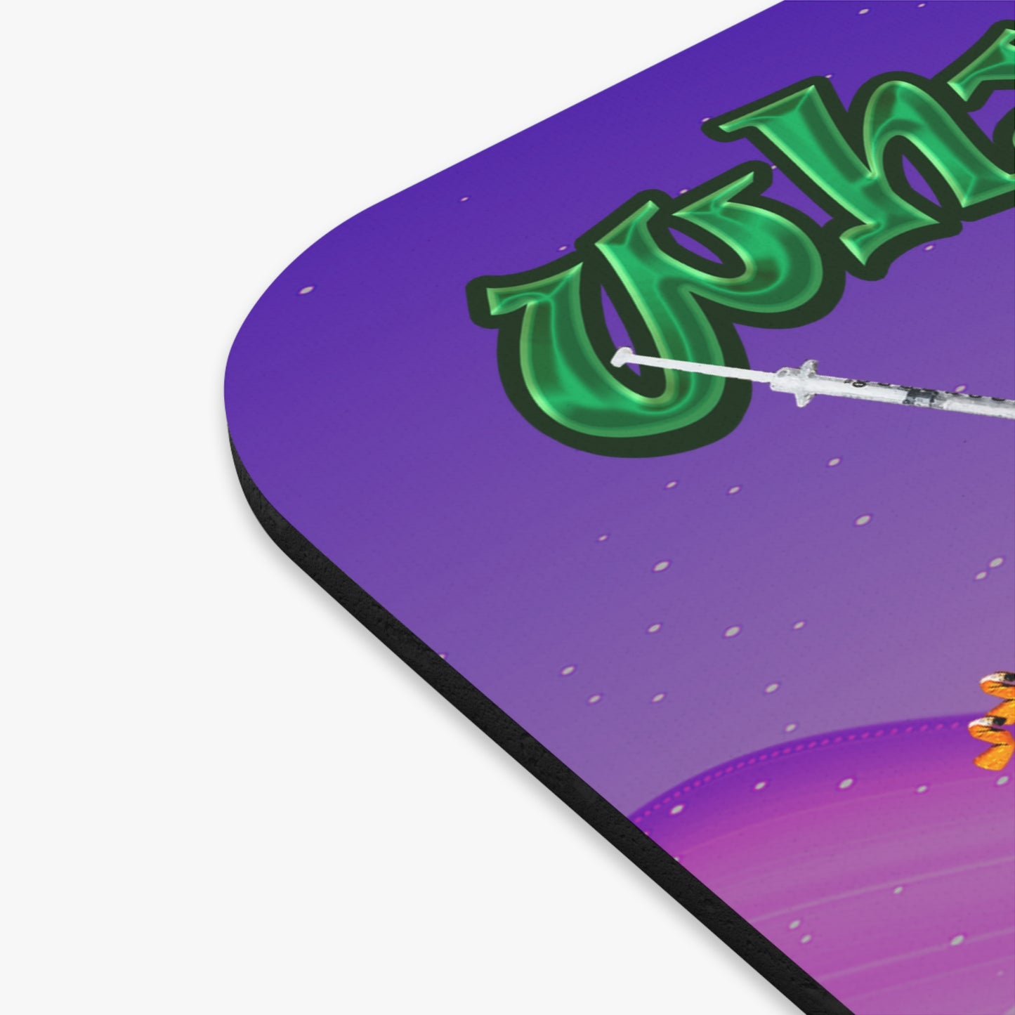 the bum's shit - Mouse Pad (Rectangle) (purple-pink wave)