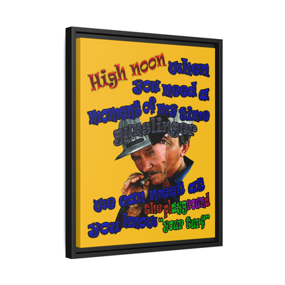 high noon - framed canvas art (yellow)