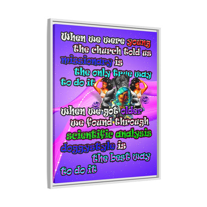 doggystyle - framed canvas art (purple-pink wave)